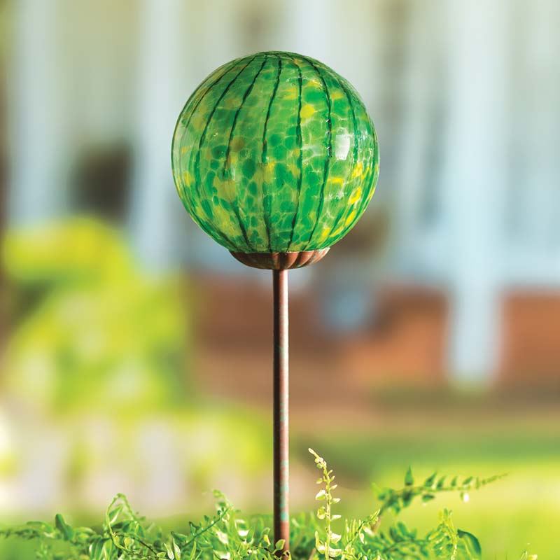 Solar Elliptical Lollipop Globe Stake (Green)